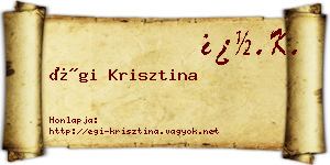 Égi Krisztina névjegykártya