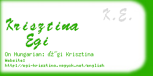 krisztina egi business card